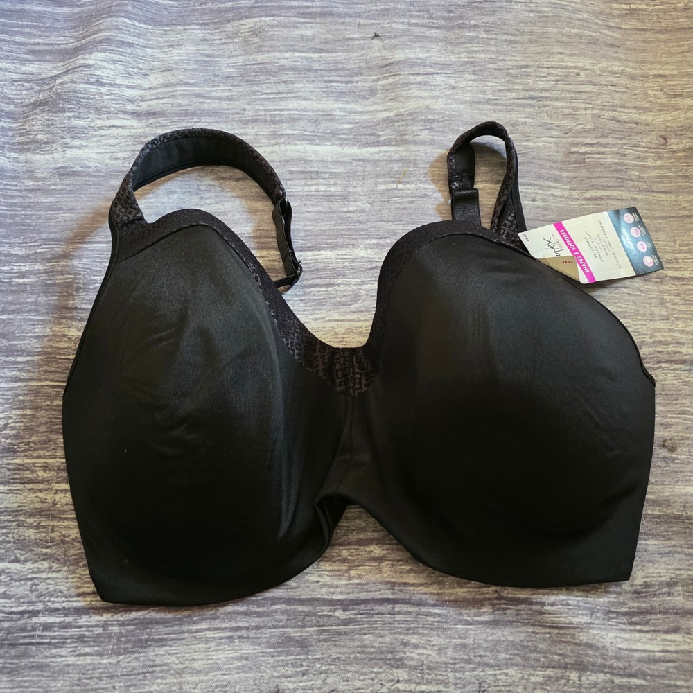 Playtex Secrets Black Underwire‎ Bra Shapes & Supports 4823 Size 40DDD New